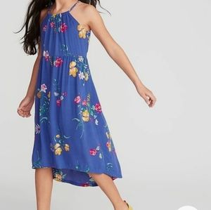 COPY - Blue Floral High Low Girl summer dress